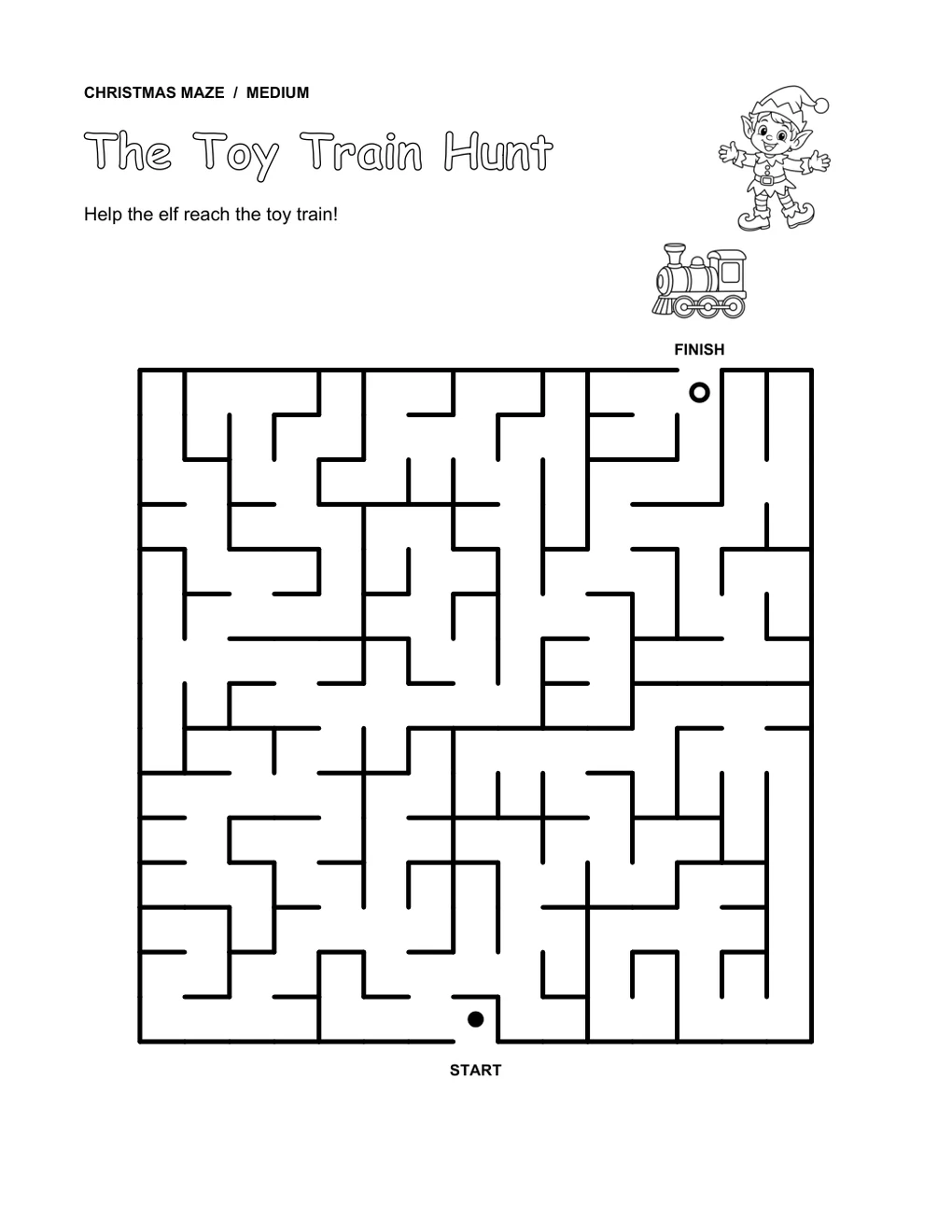 The Toy Train Hunt maze